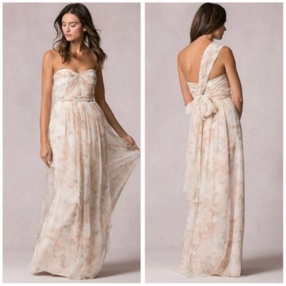 Size 0 Jenny Yoo Nyla Watercolor Garden Blush - Convertible and Freshly Cleaned! - Picture 2 of 10